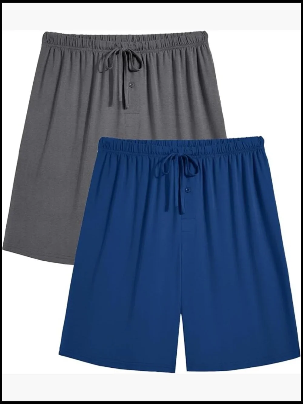 Bamboo Rayon Pajama Shorts with Pockets Soft Sleepwear Drawstring Waist